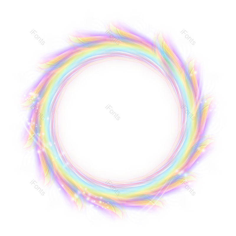 光效图片,光圈元素,唯美PNG,彩虹免抠素材